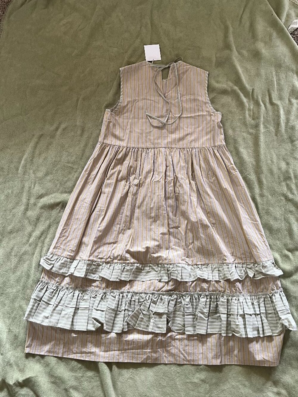 NWT Cawley Genevieve Dress Cotton Sun Gray M - Picture 7 of 10